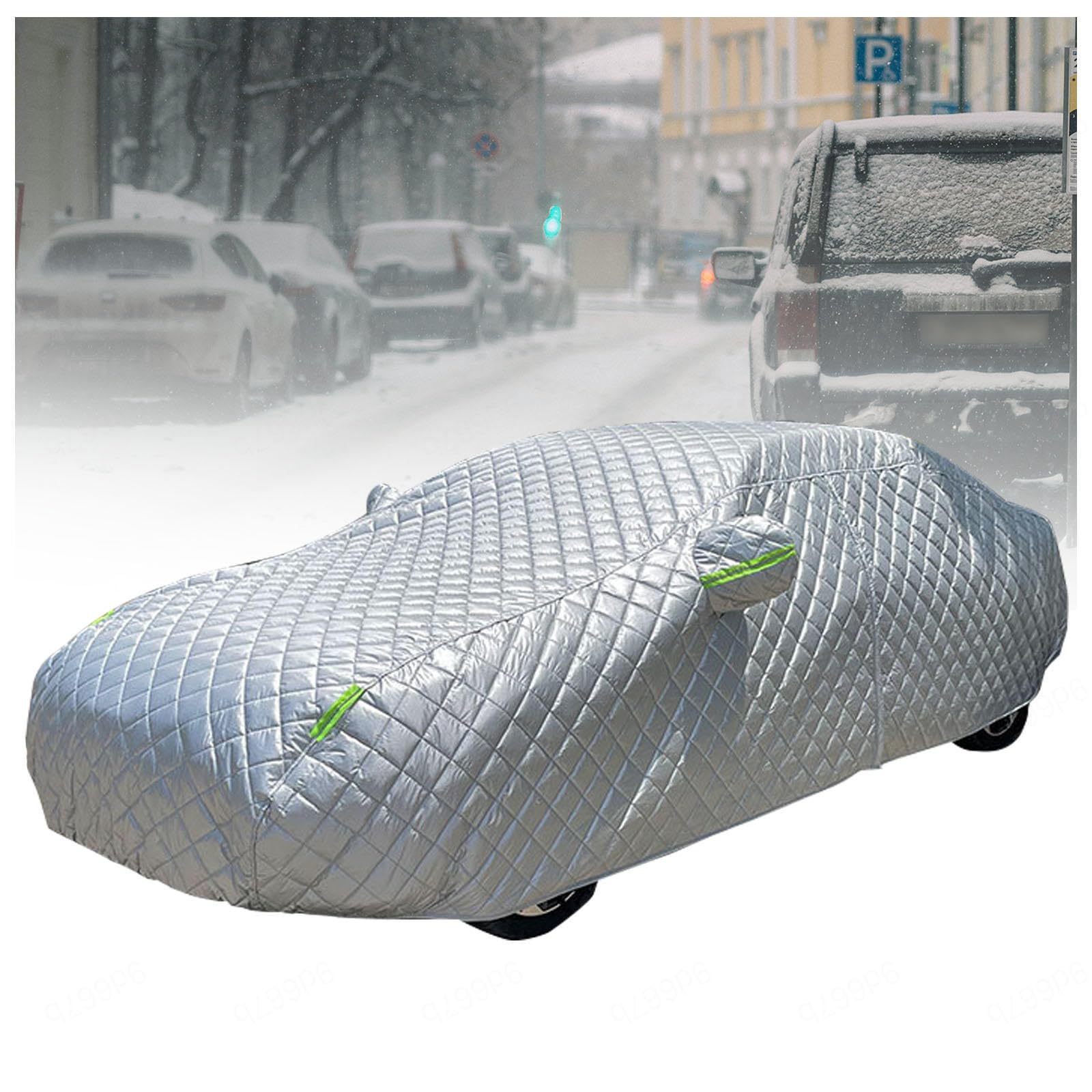 Auto Winterabdeckung Verdicken Faltbar, Auto Abdeckung Winter mit Reißverschluss und Reflektierende für Sonne Schnee Regen Staubschutz,3S/161 * 67 * 59in(410 * 170 * 150cm) von LRF-yxkj