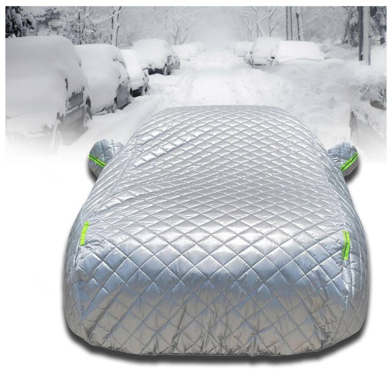 Autoabdeckung Winter Verdicken Faltbar, Auto Frostschutz Abdeckung mit Reißverschluss und Reflektierende schützt vor Frost, Schnee und Sonne,3XXL/208 * 79 * 59in(530 * 200 * 150cm) von LRF-yxkj