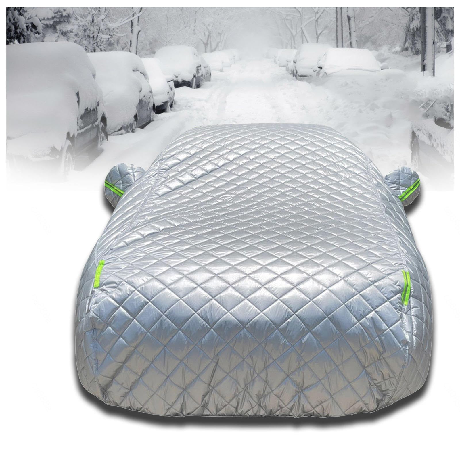 Autogarage Verdicken Faltbar, Frontscheibenabdeckung mit Türreißverschluss, Reflexionsdesign für Sonne Schnee Regen Staubschutz,3XXL Fit Sedan 208 * 79 * 59in(530 * 2 von LRF-yxkj