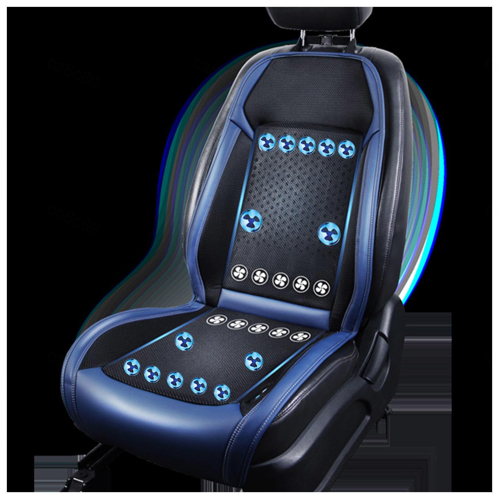 LRF-yxkj Cooling Car Seat, mit 24 Ventilatoren 3 einstellbare Windgeschwindigkeiten Autositzauflage Autositzauflage Vordersitze für Auto LKW Van,Blue-24V von LRF-yxkj