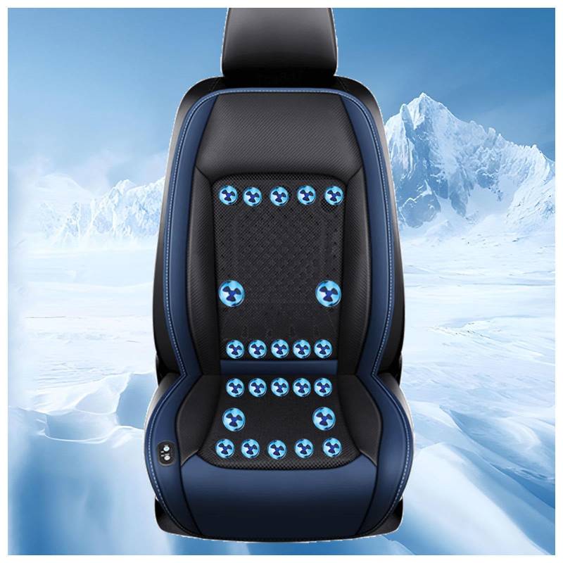 LRF-yxkj Cooling Car Seat, mit 24 Ventilatoren 3 einstellbare Windgeschwindigkeiten Autositzauflage Vordersitze Kühlende Sitzauflage Auto für Auto LKW SUV RV,Blue-12V von LRF-yxkj