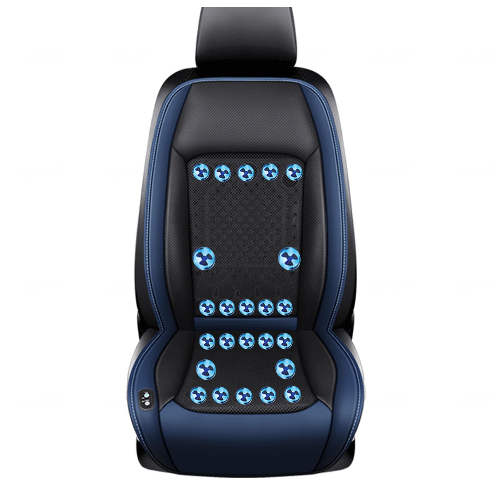 LRF-yxkj Cooling Car Seat, mit 24 Ventilatoren 3 einstellbare Windgeschwindigkeiten Sitzauflage Kühlung Sitzlüftung Auto für Auto LKW SUV RV,Blue-24V von LRF-yxkj