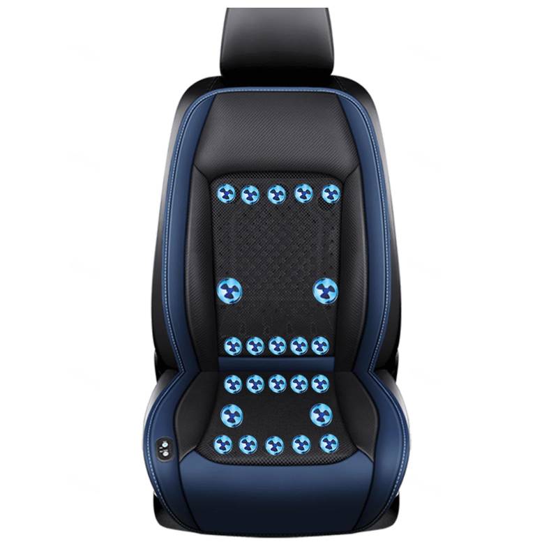 LRF-yxkj Sitzkühlung Auto, mit 24 Fans, 12v/24v, 3 Kühlstufen Cooling Car Seat Cover Autositzauflage Vordersitze für Auto LKW Van,Blue-12V von LRF-yxkj