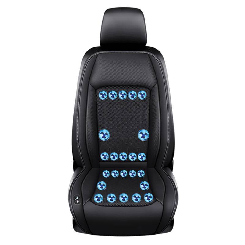 LRF-yxkj Sitzkühlung Auto, mit 24 Fans, 12v/24v, 3 Kühlstufen Sitzauflage Auto Vordersitze Cooling Car Seat Cover für Auto LKW SUV RV,Black-12V von LRF-yxkj