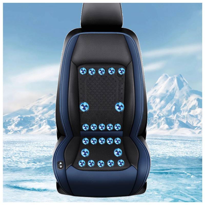 LRF-yxkj Sitzkühlung Auto, mit 24 Ventilatoren 3 einstellbare Windgeschwindigkeiten Cooling Car Seat Klima Sitzauflage Auto für Auto LKW SUV RV,Blue-12V von LRF-yxkj