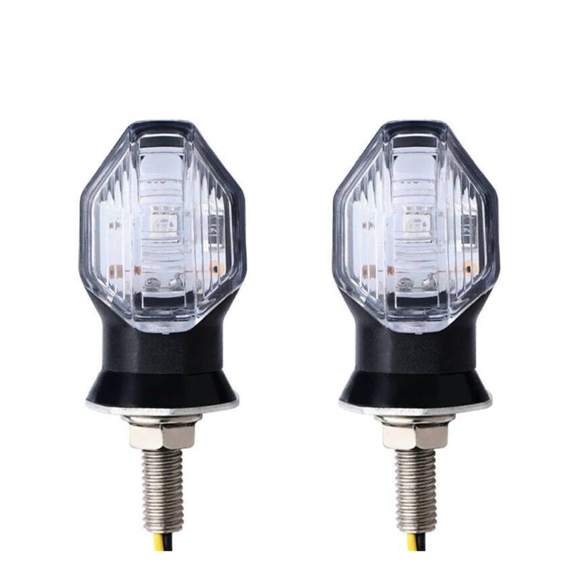 Stop Rücklicht 2PCS Mini Motorrad Blinker Lampe Motorrad Bremslicht Kristall Styling L- Blinkende Lichter Hinten Blinker Anzeige Schwanz Lampe von LRPXHATQ