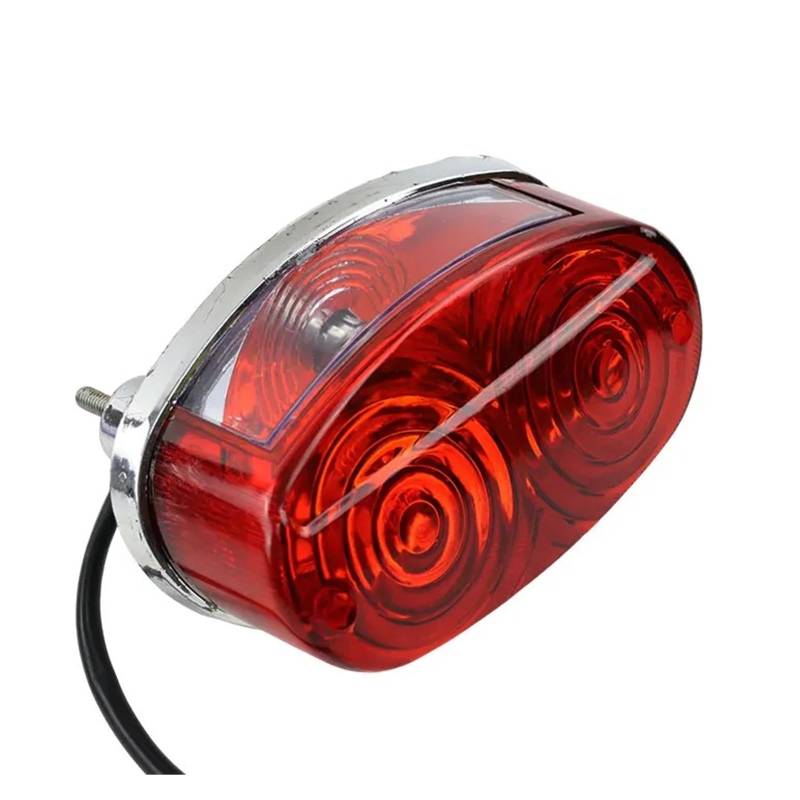 Stop Rücklicht Motorrad Bremse Hinten Runde Rücklicht Kunststoff Rot Laufende Rücklicht Lampe Für ATV Dune Buggy Pit Dirt Bike Zubehör von LRPXHATQ