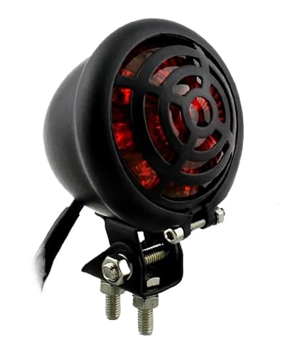 Stop Rücklicht Motorrad Rücklicht L- Bremse Hinten Kotflügel Lampe Für Cruiser für Bobber Chooper Schwarz Gehäuse Kunststoff Rote Linse Bremslichter von LRPXHATQ