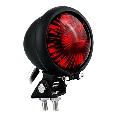 Stop Rücklicht Motorrad Rücklicht L- Bremse Hinten Kotflügel Lampe Für Cruiser für Bobber Chooper Schwarz Gehäuse Kunststoff Rote Linse Bremslichter von LRPXHATQ