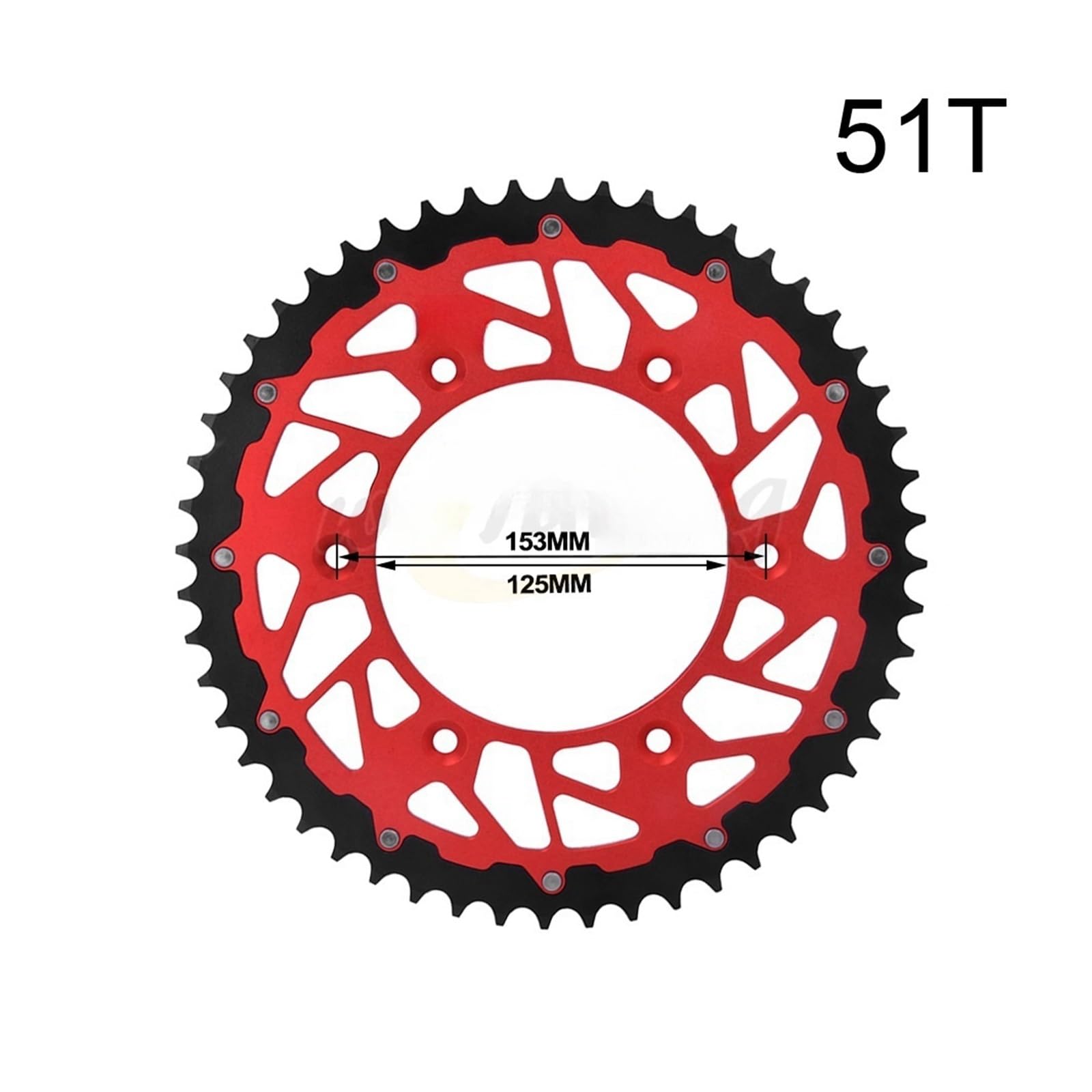 Zahnrad Kettenrad 45T 47T 48T 49T 50T 51T 52T Hinten Kettenrad Für Hon&da CR CRF XR CRM 125 150F 230F 230L 250 250X 250R 400 450R 450X 500 650R von LRPXHATQ