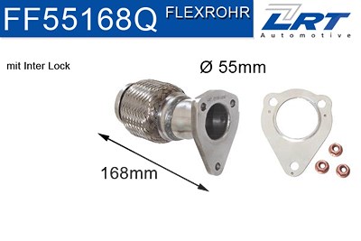 Lrt Reparaturrohr, Katalysator [Hersteller-Nr. FF55168Q] für Audi, Skoda, VW von LRT