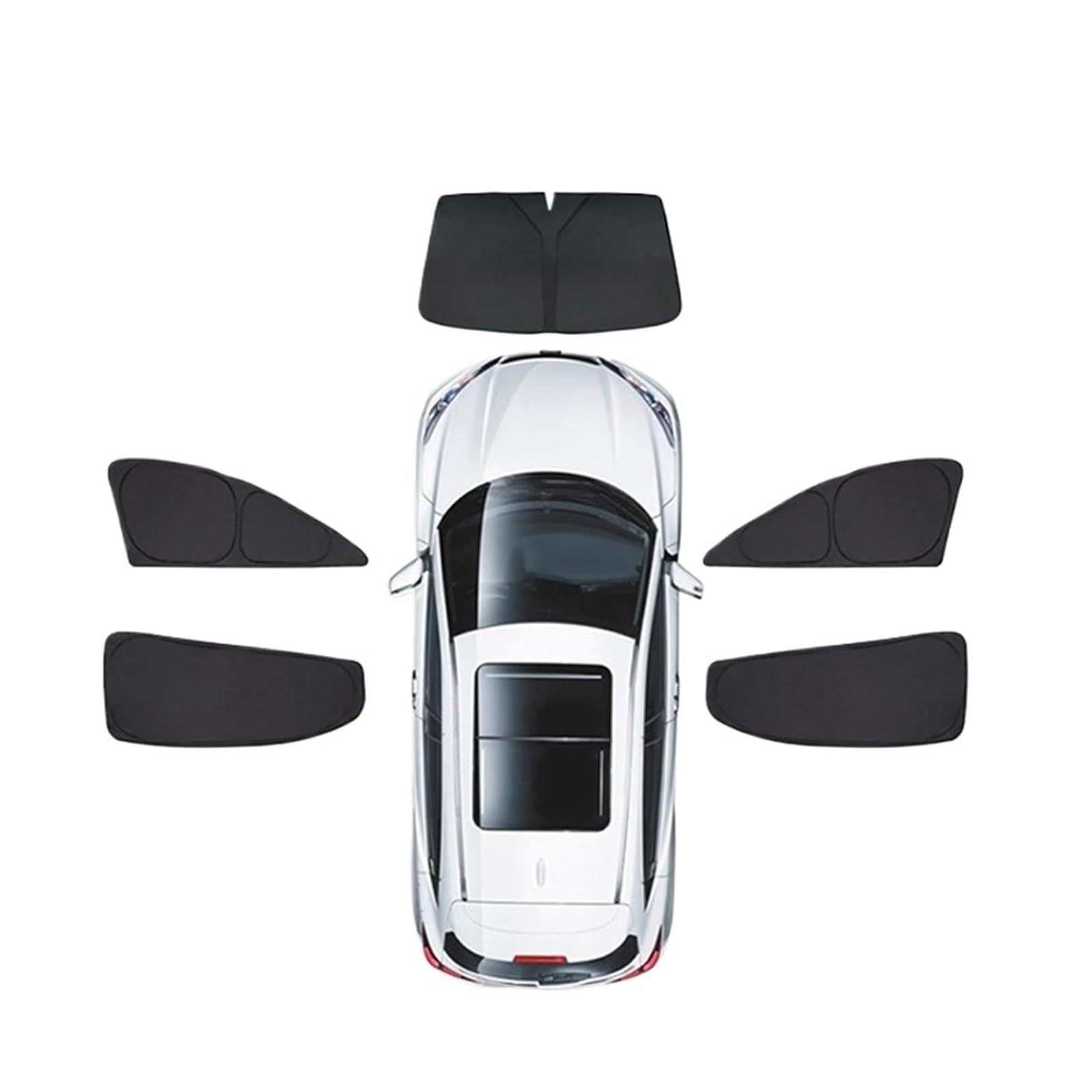 Auto Seitenscheibe Sonnenschutz Vorhang Fenster Vorhang Magnetisch, Blickdicht zur Privatsphäre, Auto Sonnenblende Wasserdicht, für MG MG6 Hatchback 2018-2024,5pcs von LRYQ