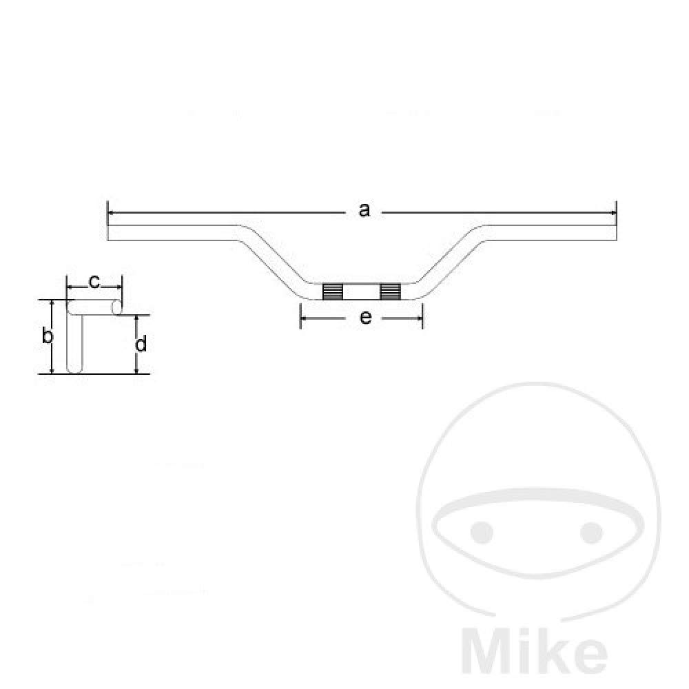 MANUBRIO ALLUMINIO NERO 22MM STREET HOCH LSL von LSL