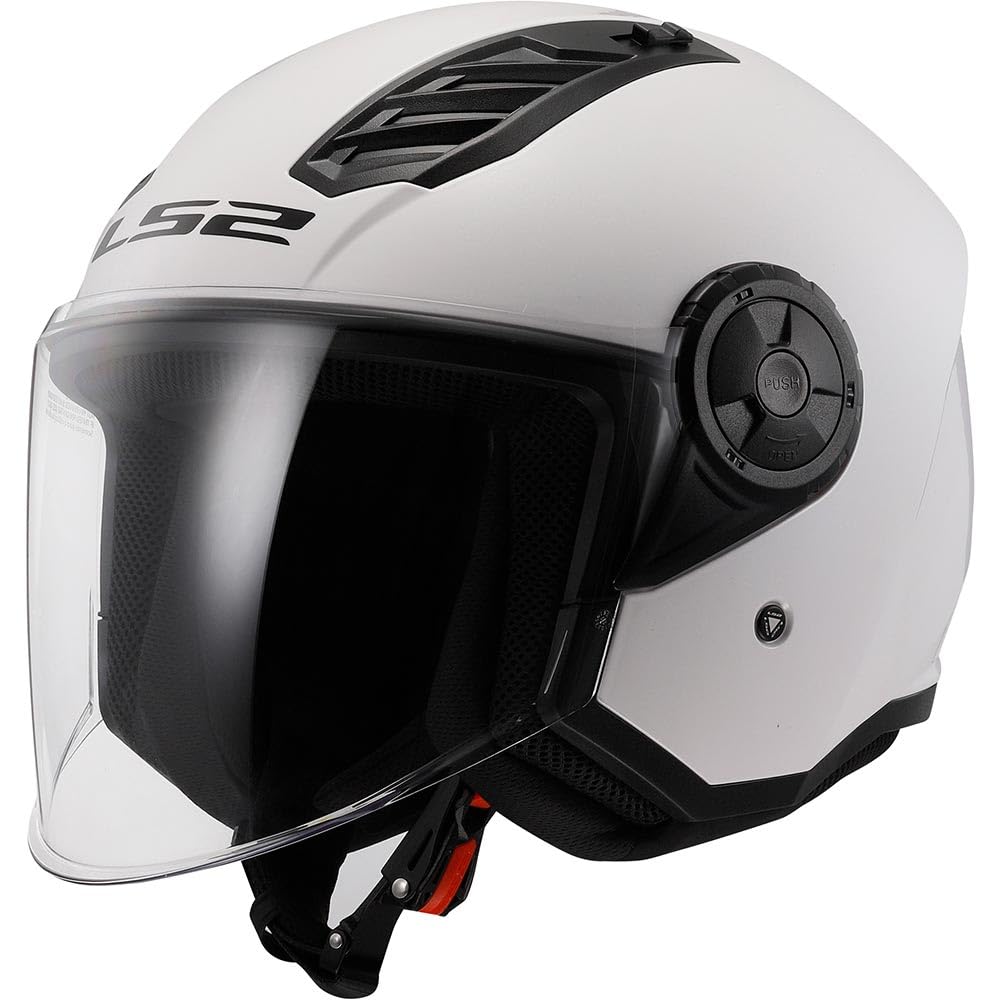 LS2, Jet-Motorradhelm Airflow SOLID White, M von LS2