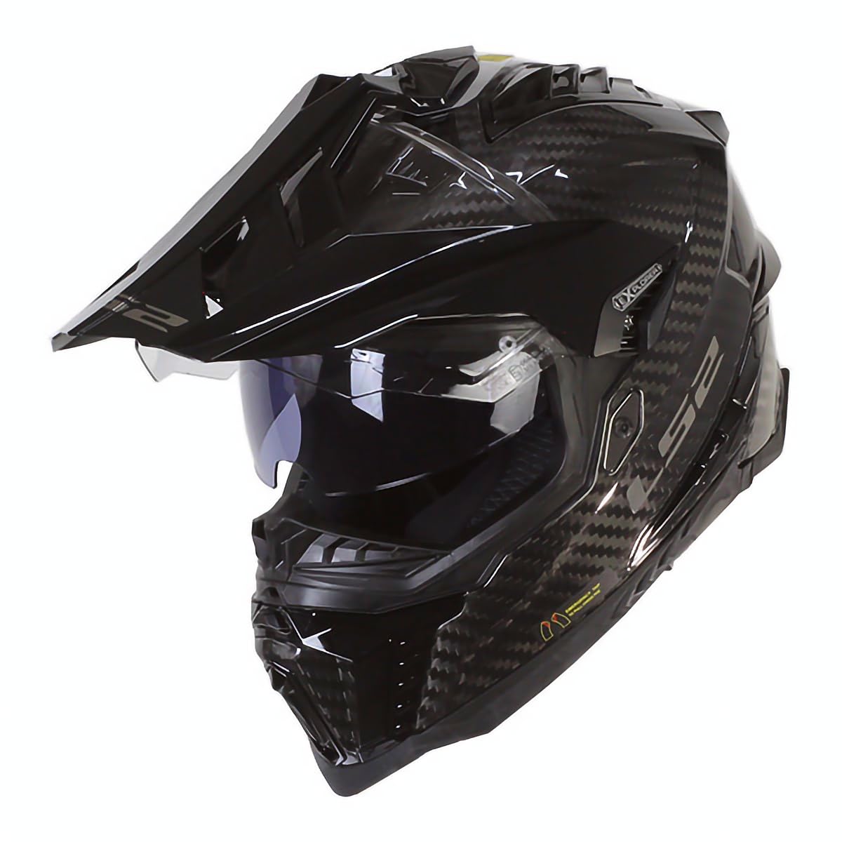 LS2, Motocross Helm EXPLORER CARBON Gloss Carbon, XS von LS2