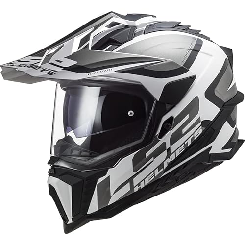 LS2, Motocross Helm EXPLORER ALTER Matt Black White, XS von LS2