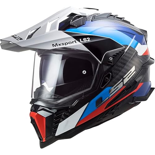 LS2, Motocross Helm Explorer Carbon Frontier Black Blue, XS von LS2