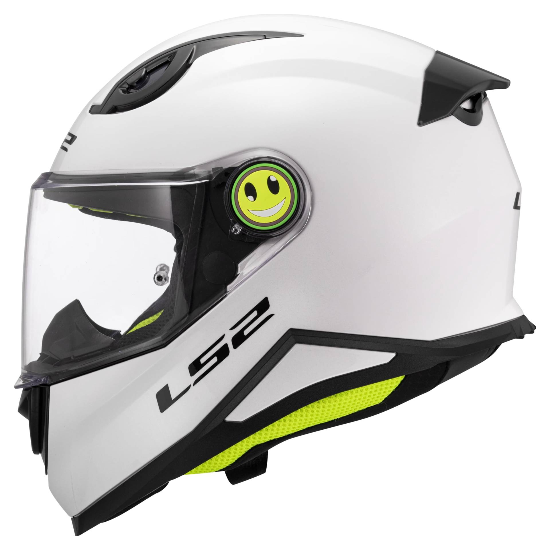 LS2, Integral-Motorradhelm für Kinder KID SOLID Gloss White, L von LS2