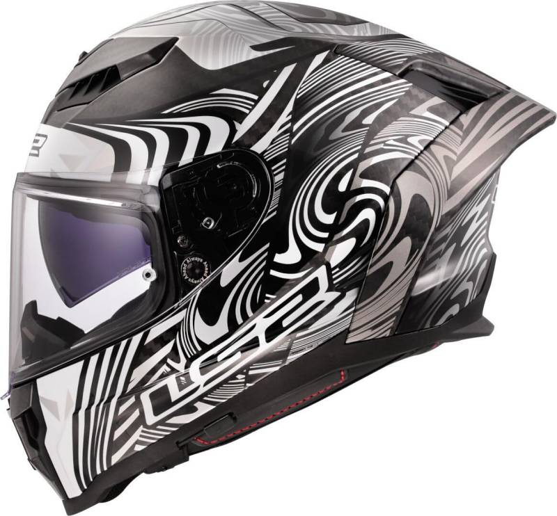 LS2, Integraler Motorradhelm DRAGON ENTHUM Silver, M von LS2