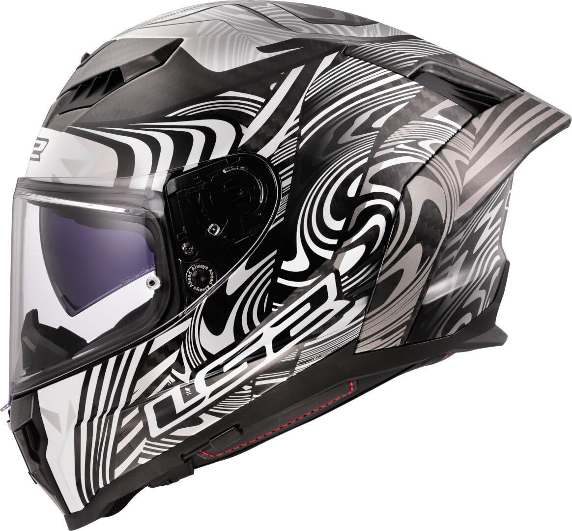 LS2, Integraler Motorradhelm DRAGON ENTHUM Silver, XS von LS2