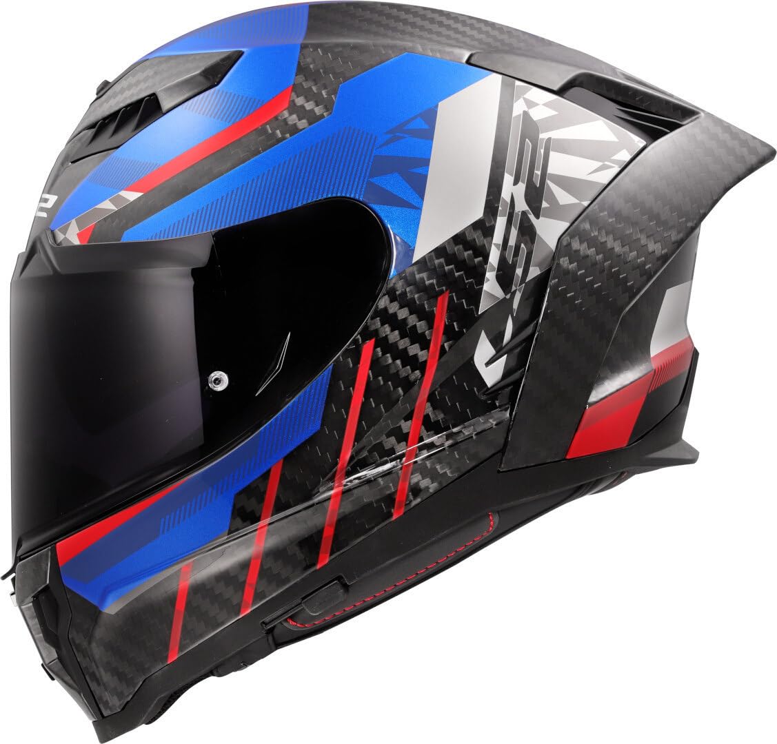 LS2, Integraler Motorradhelm DRAGON TRAX Blue Red, 3XL von LS2