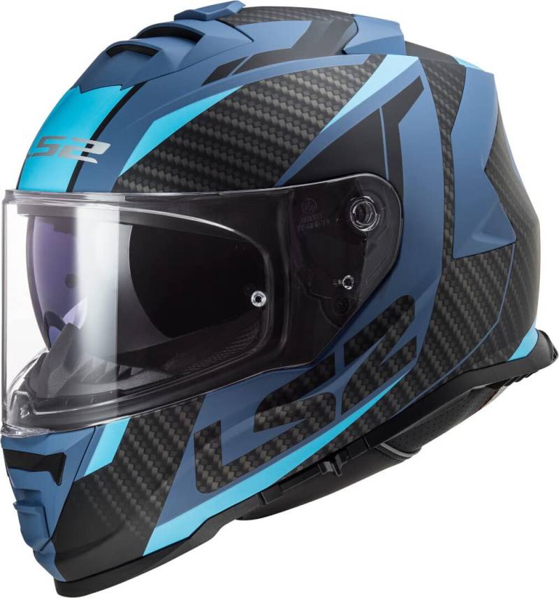 LS2, Integraler Motorradhelm STORM II RACER Matt Blau, 3XL von LS2