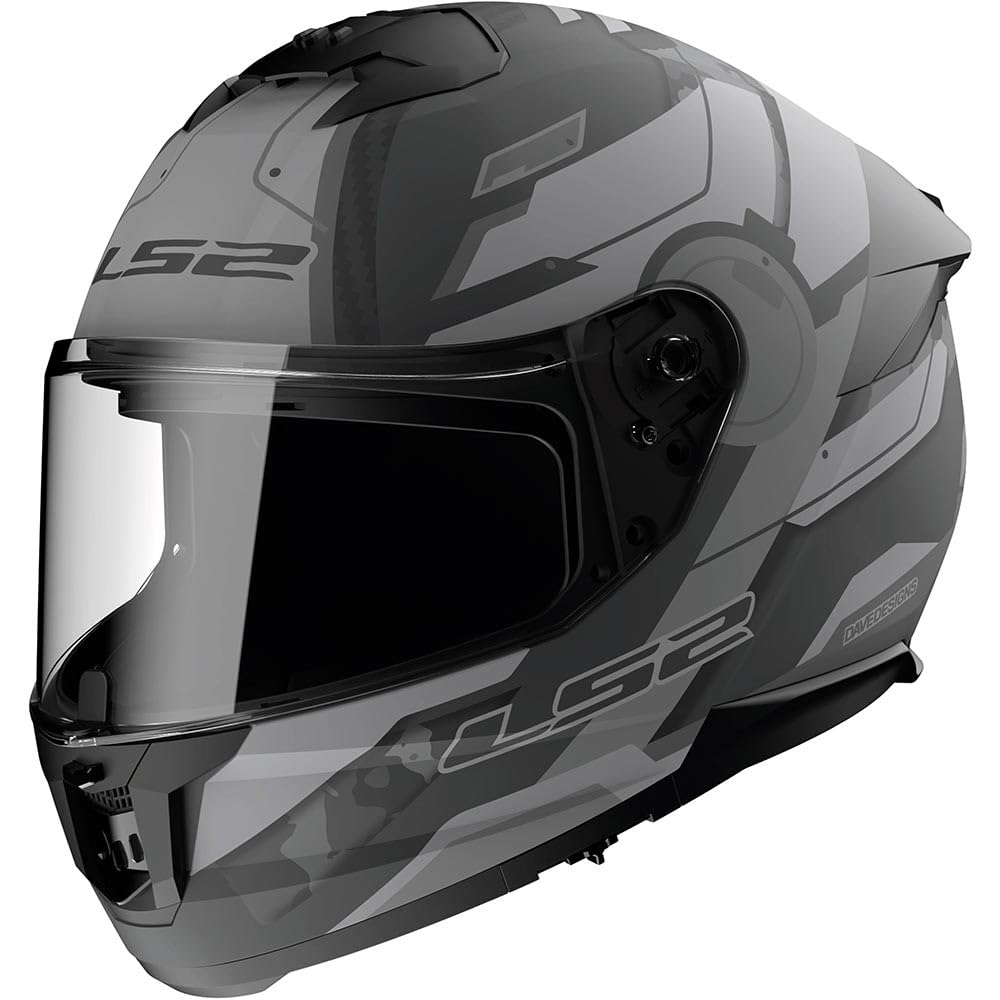 LS2, Integraler Motorradhelm STREAM II SHADOW Matt Titanium Grey, L von LS2