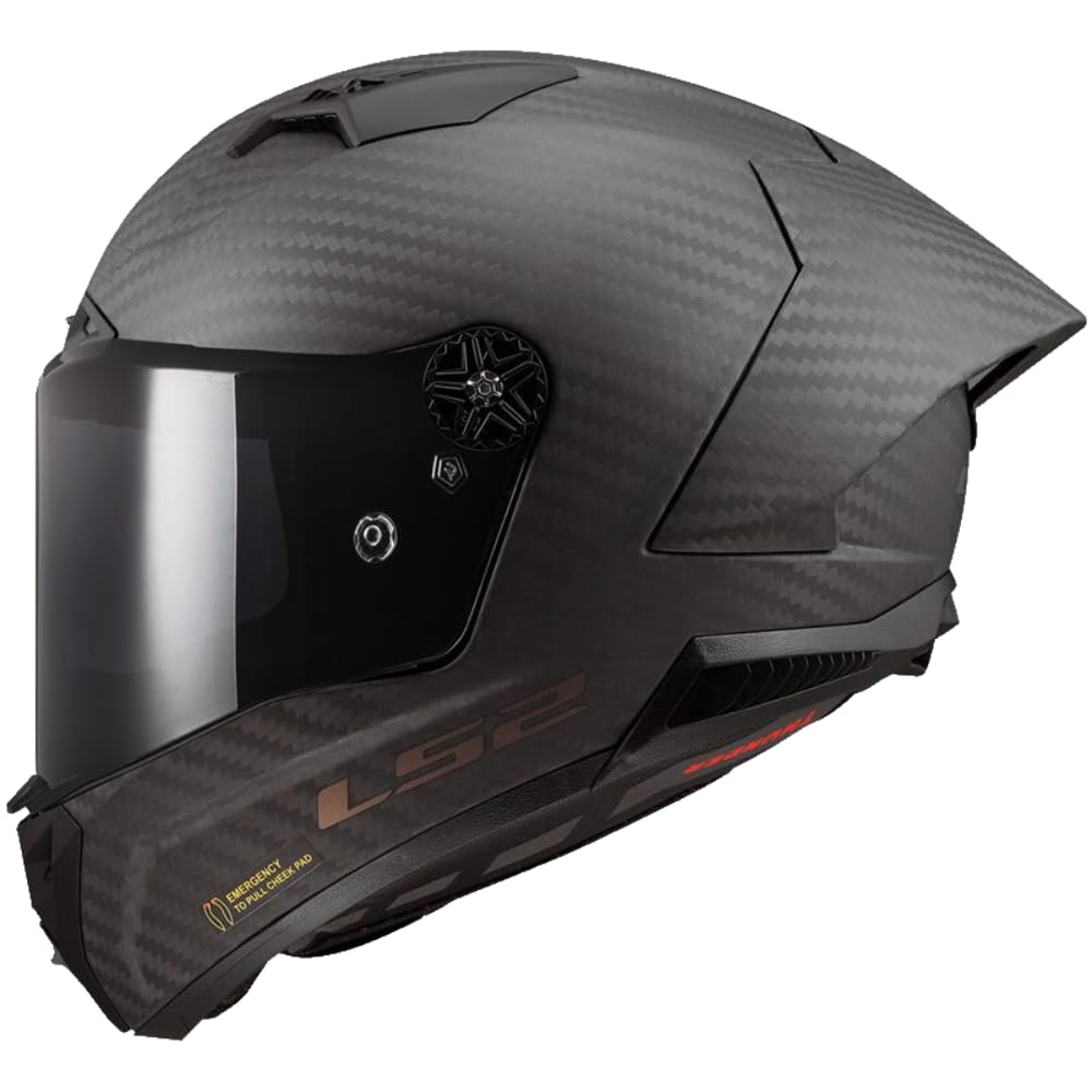 LS2, Integraler Motorradhelm THUNDER CARBON GP AERO Matt Carbon, S von LS2