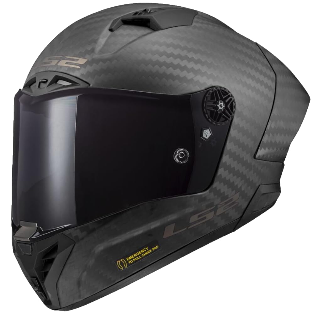 LS2, Integraler Motorradhelm THUNDER CARBON GP PRO FIM Matt Carbon, XL von LS2