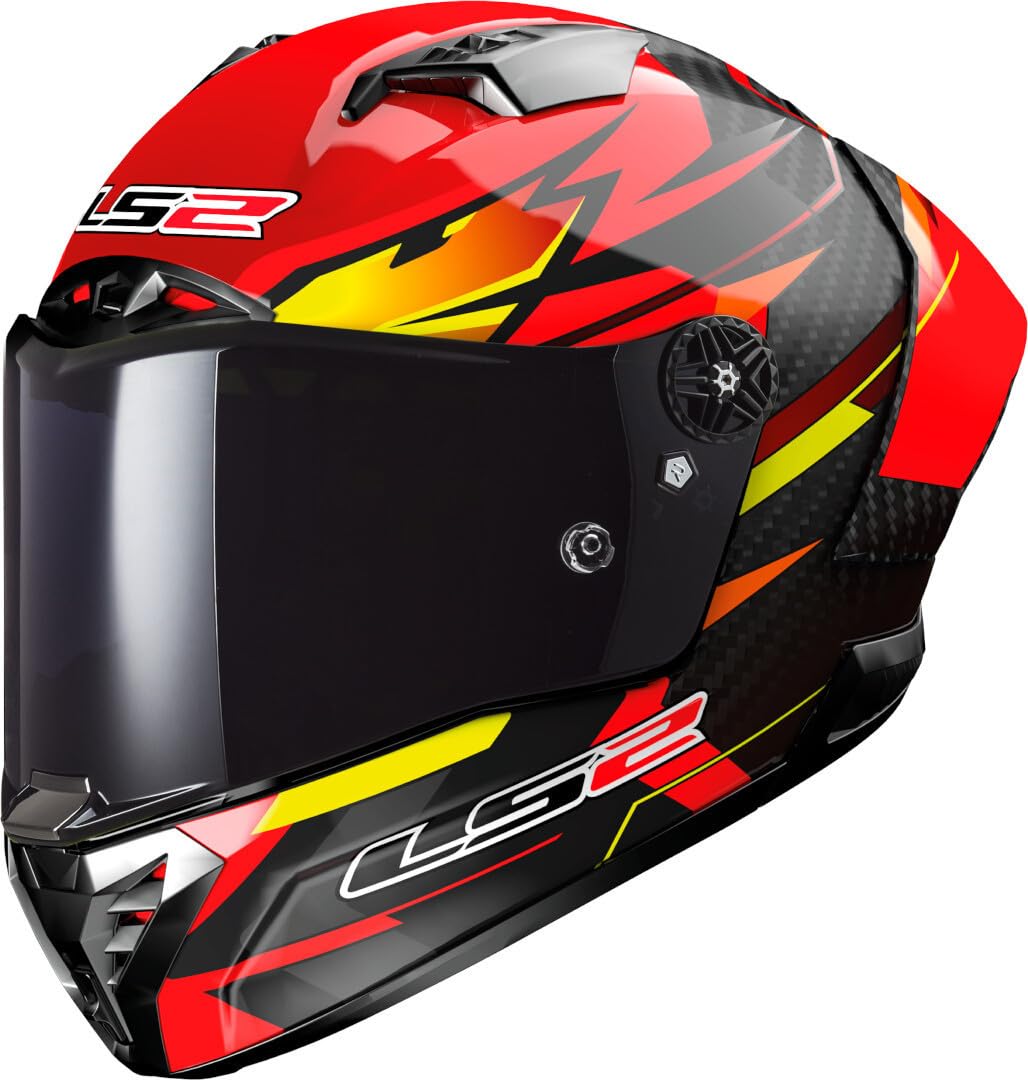 LS2, Integraler Motorradhelm THUNDER GP AERO FIRE Red Black, L von LS2