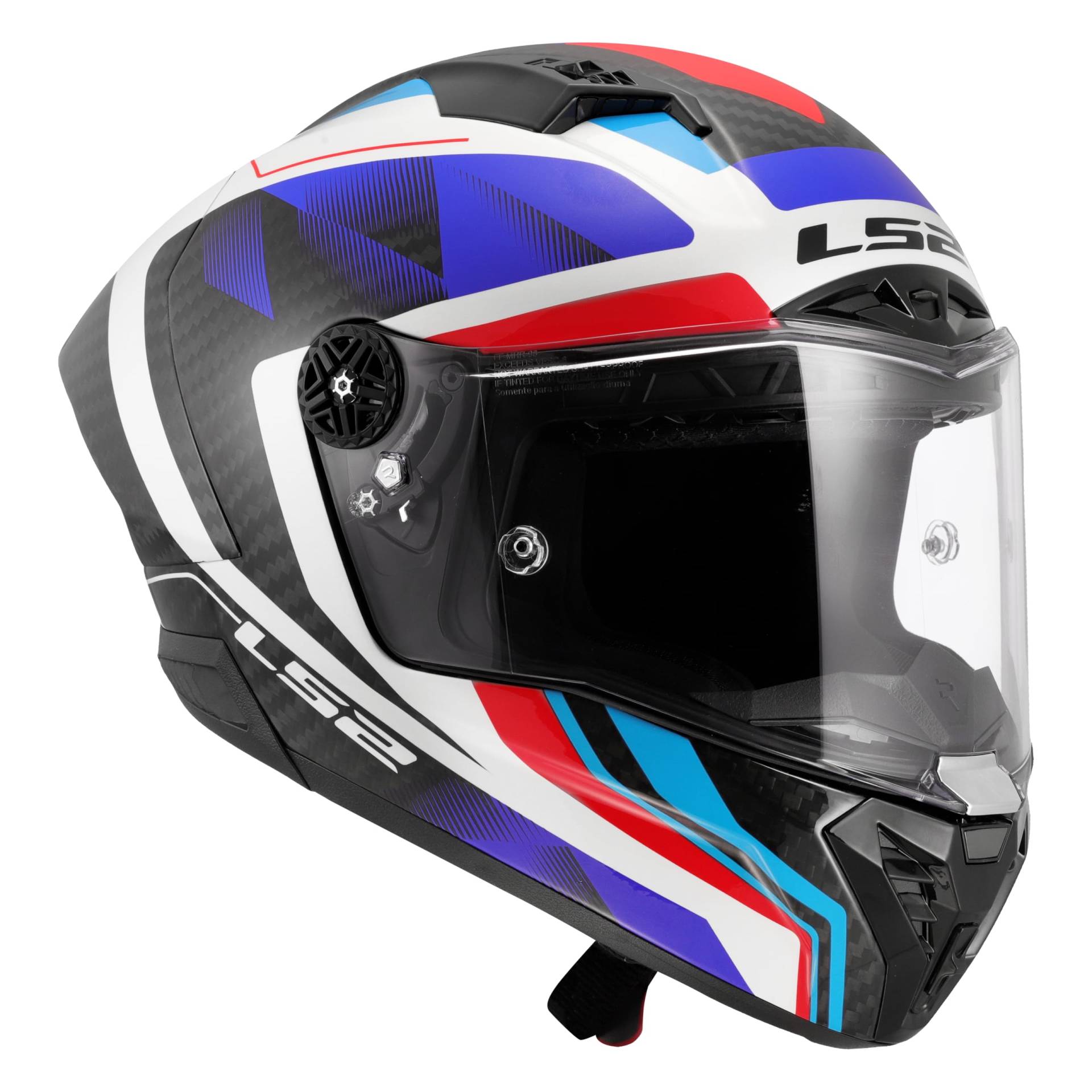 LS2, Integraler Motorradhelm THUNDER GP AERO RAUTE Gloss Blue Red, L von LS2