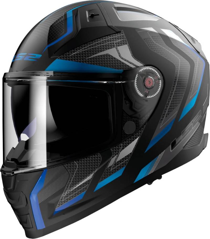 LS2, Integraler Motorradhelm VECTOR II ALIZER Matt Black Blue, L von LS2