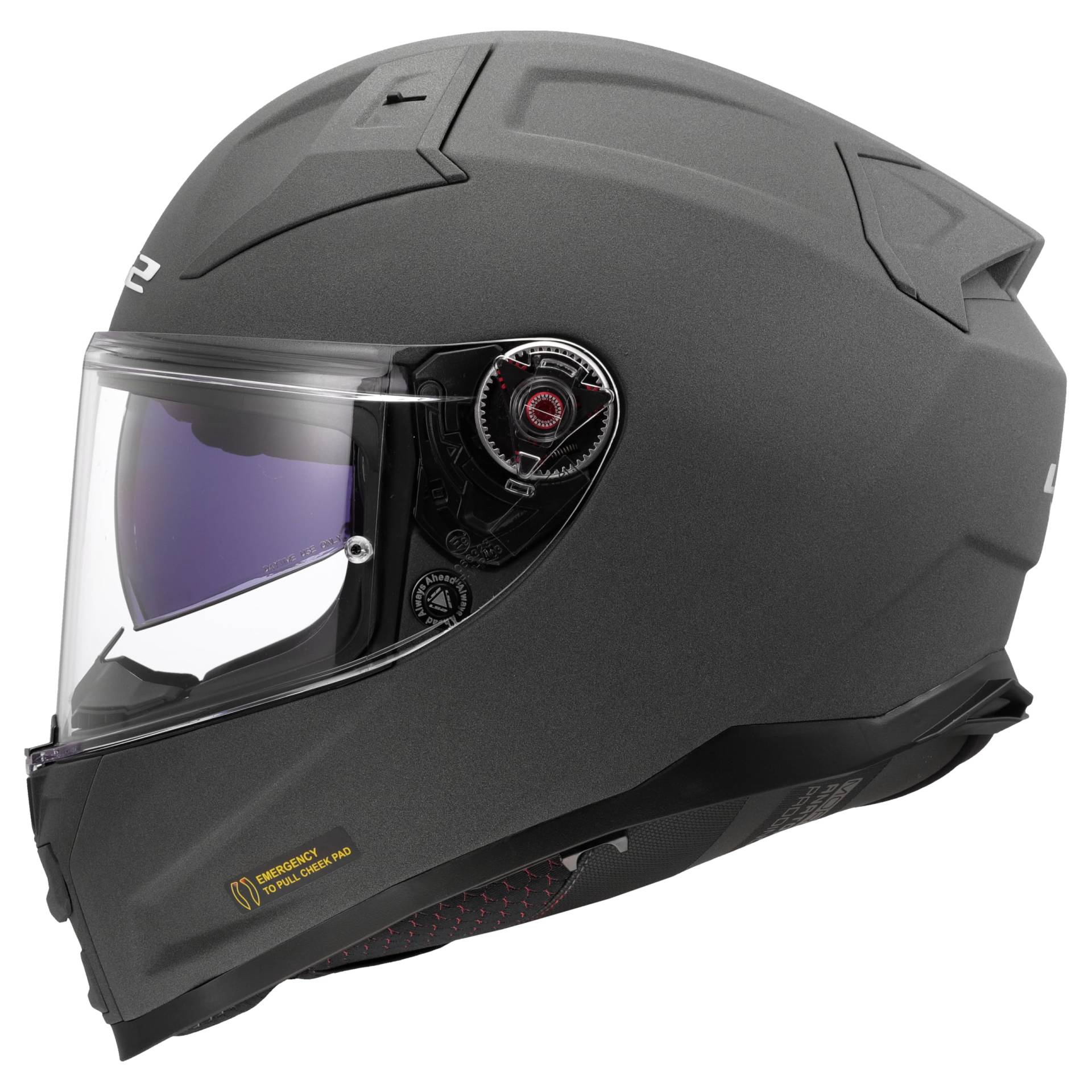 LS2, Integraler Motorradhelm VECTOR II SOLID Concrete, 4XL von LS2