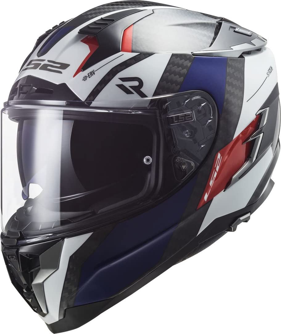 LS2, Integralhelm motorrad Challenger Alloy white blue red, S von LS2