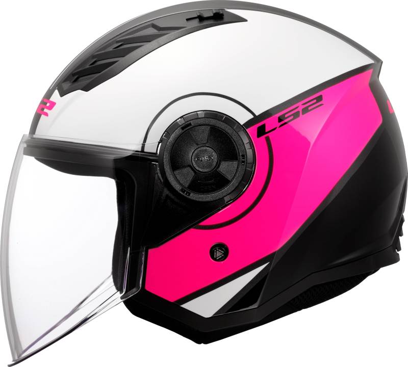 LS2, Jet-Motorradhelm AIRFLOW II COVER Gloss White Pink, S von LS2