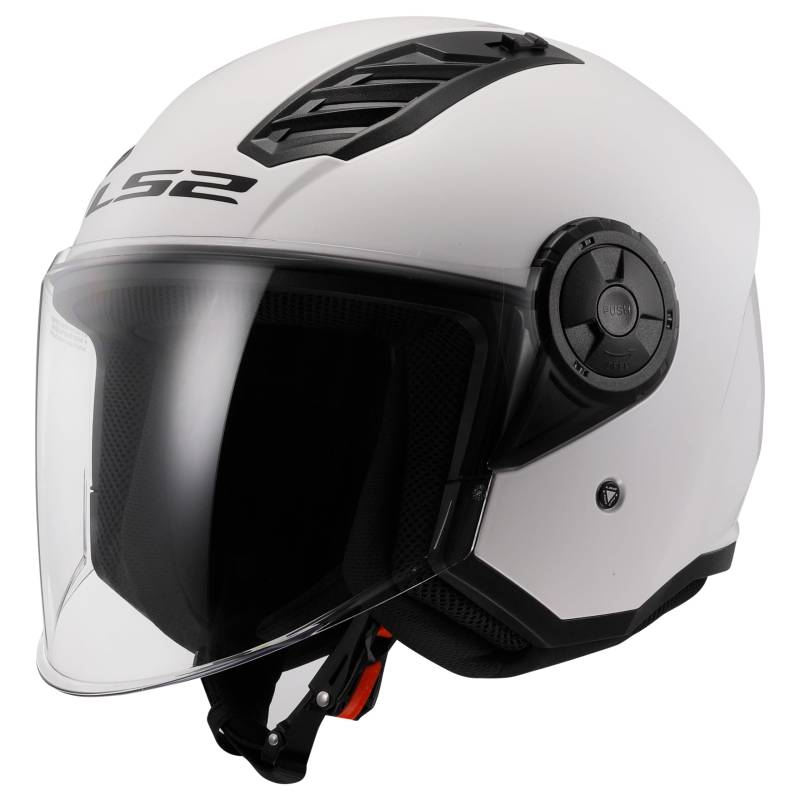 LS2, Jet-Motorradhelm Airflow II Gloss White, L von LS2