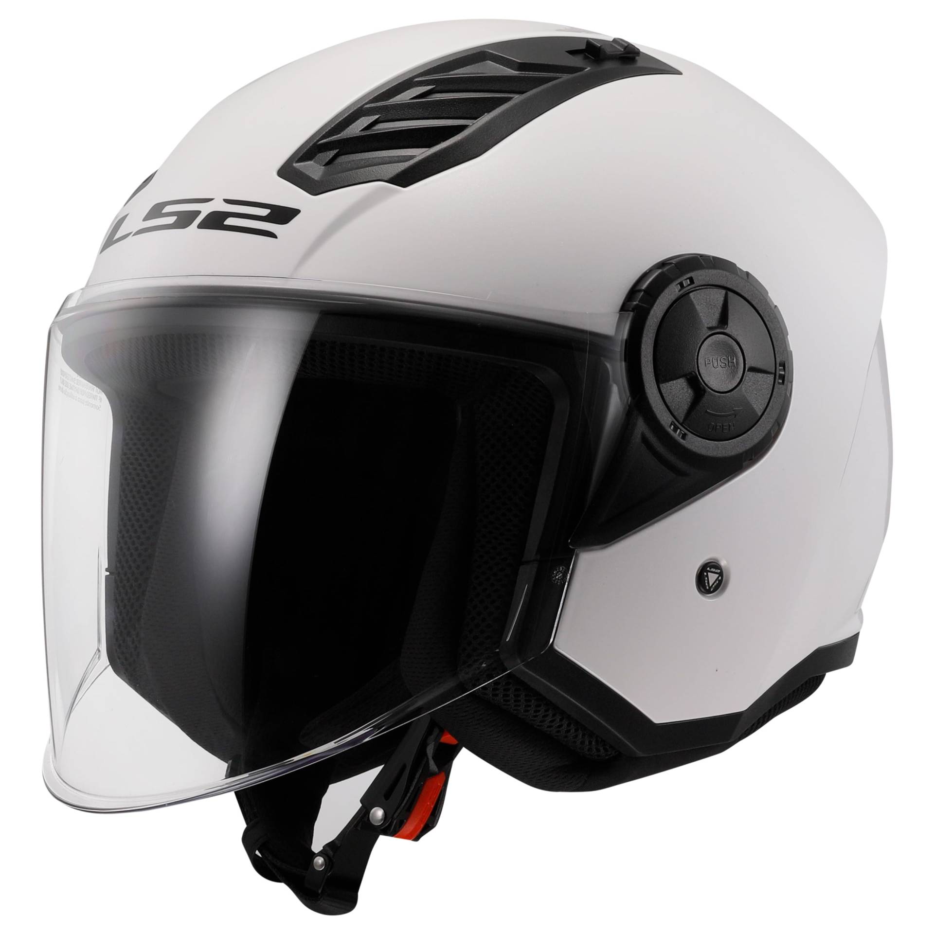 LS2, Jet-Motorradhelm Airflow II Gloss White, S von LS2