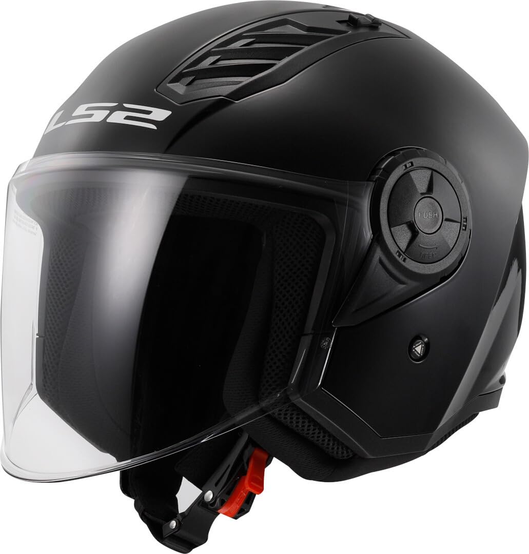 LS2, Jet-Motorradhelm Airflow II Gloss Black, M von LS2