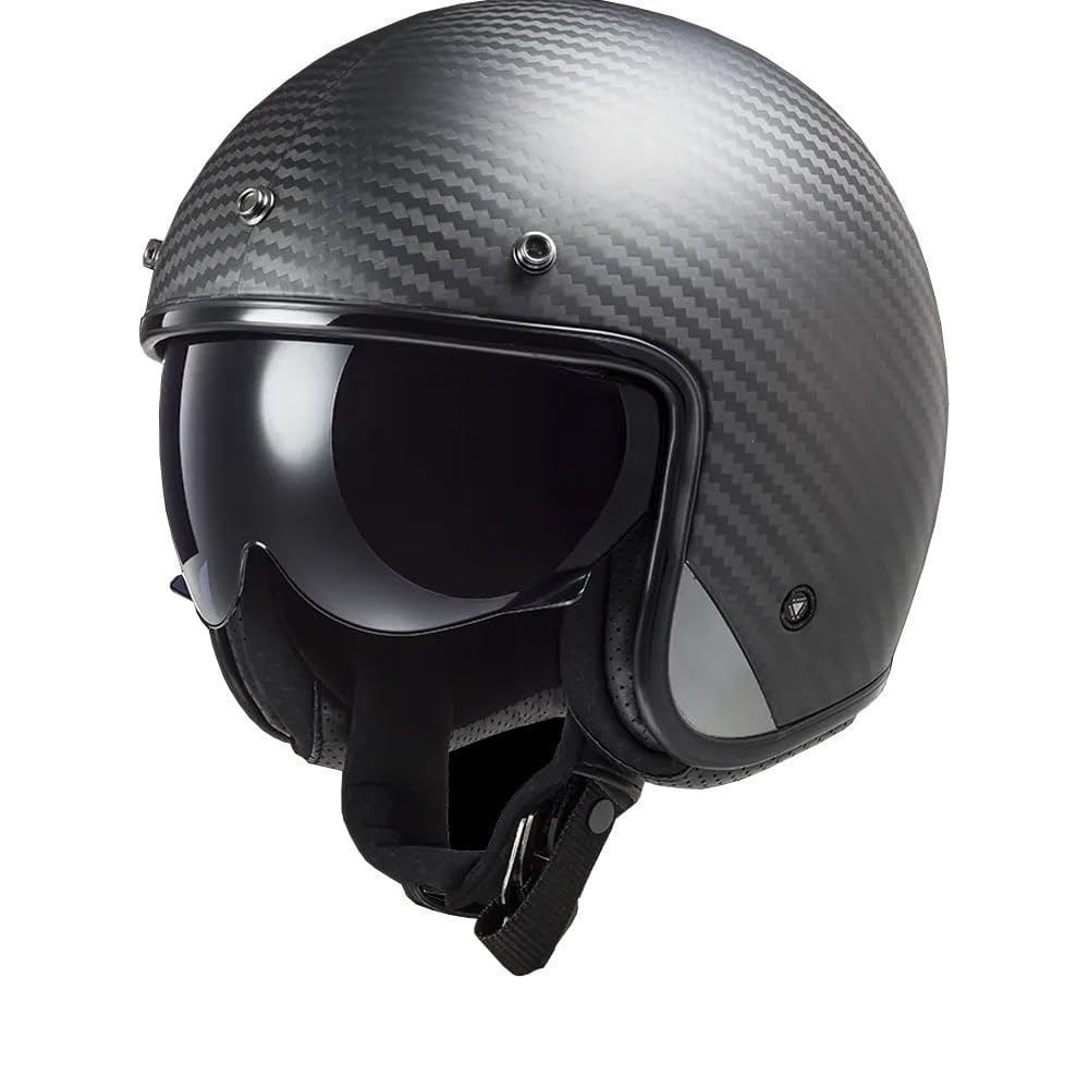 LS2, Jet-Motorradhelm BOB II CARBON Matt Carbon, XS von LS2