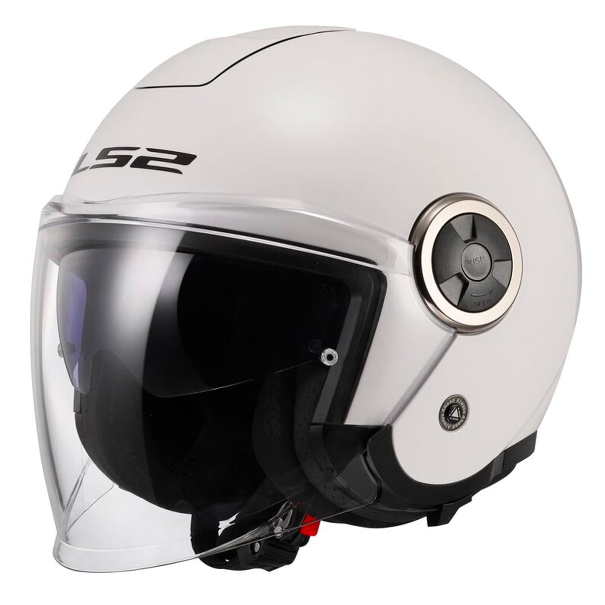 LS2, Jet-Motorradhelm CLASSY SOLID Gloss White, XL von LS2