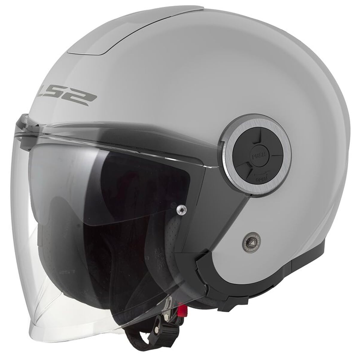 LS2, Jet-Motorradhelm CLASSY SOLID Pearl Grey, L von LS2