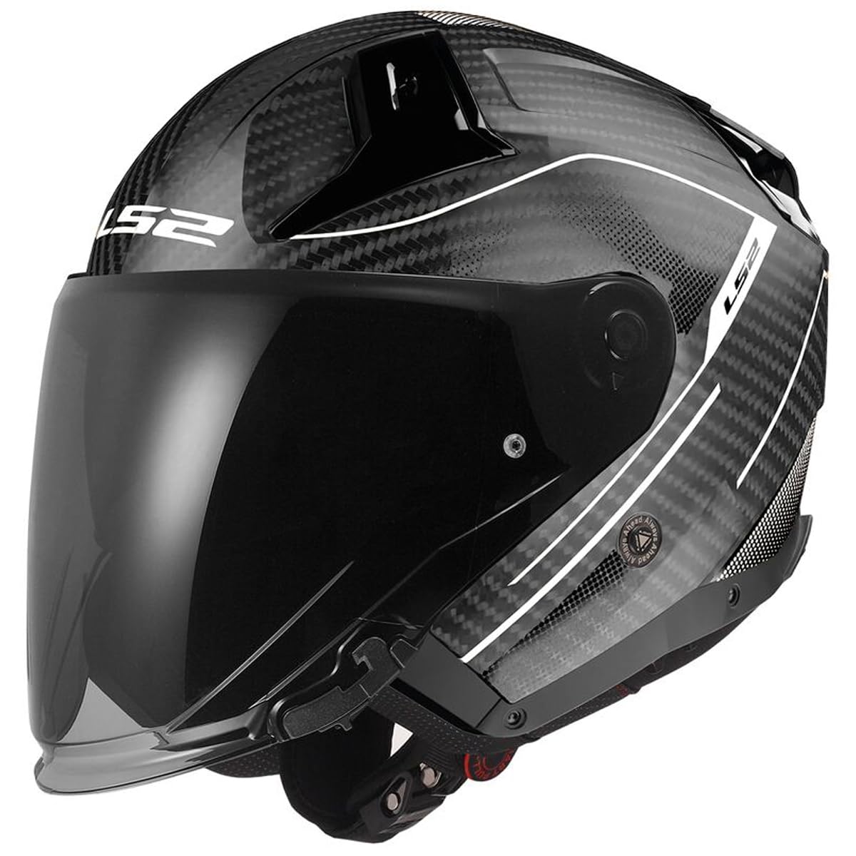 LS2, Jet-Motorradhelm INFINITY II CARBON COUNTER Cool Grey, XS von LS2