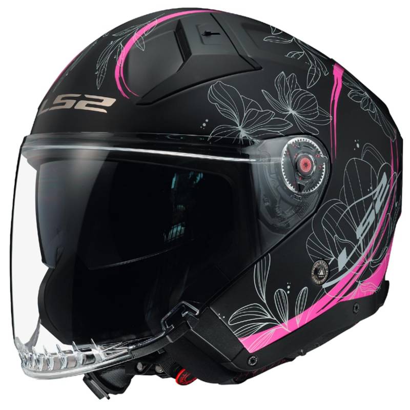 LS2, Jet-Motorradhelm INFINITY II LOTUS Matt Pink, M von LS2