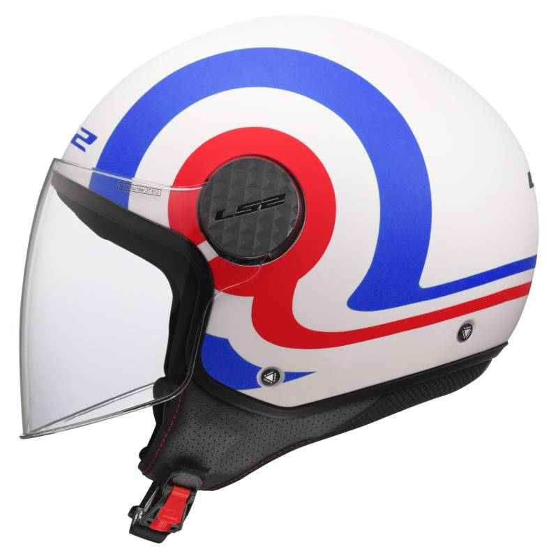 LS2, Jet-Motorradhelm SPHERE LUX II URBY White Blue Red, L von LS2