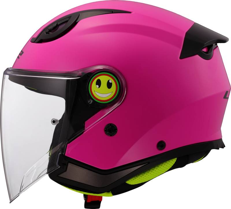 LS2, Jet-Motorradhelm für Kinder FUNNY II SOLID Gloss Pink, L von LS2