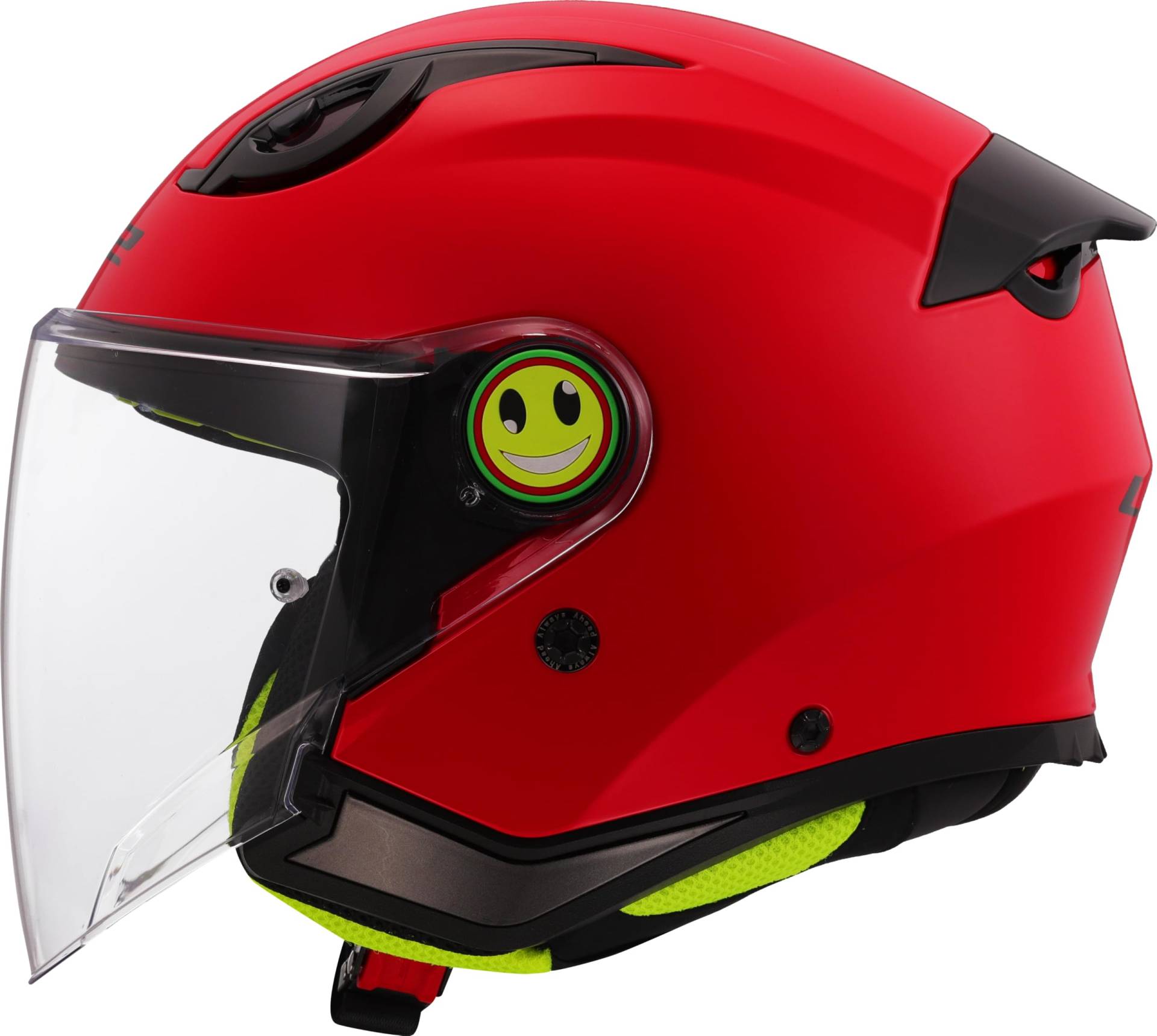 LS2, Jet-Motorradhelm für Kinder FUNNY II SOLID Gloss Red, L von LS2