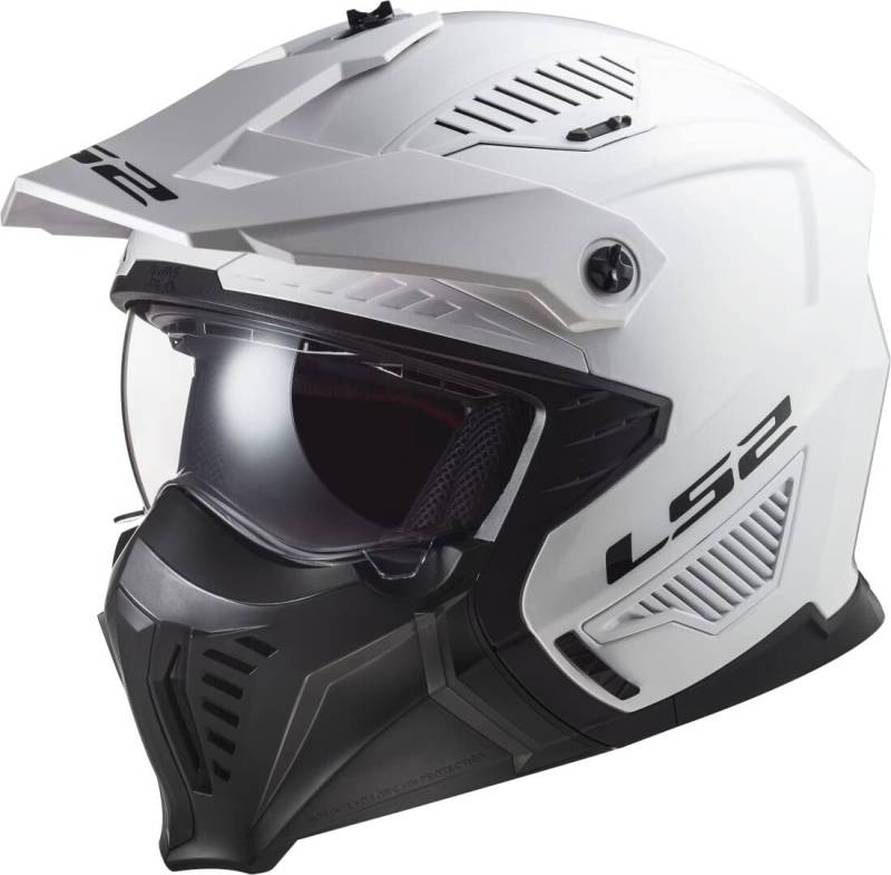 LS2, Jet modularhelme motorrad DRIFTER solid white 2206, XL von LS2