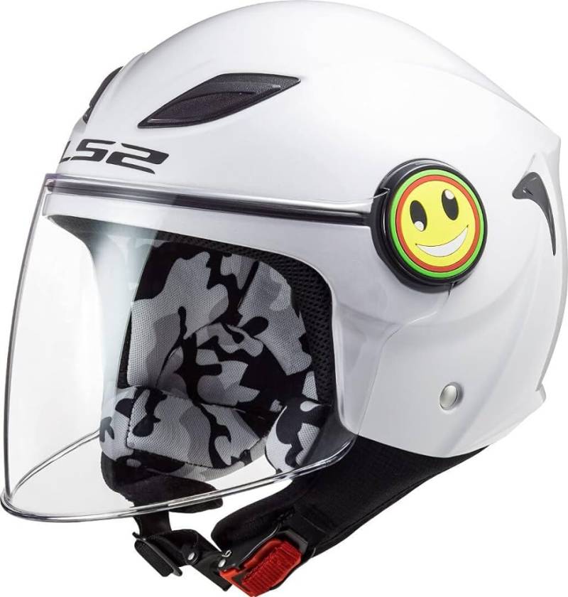 LS2, Motorradhelm für Kinder FUNNY White, M von LS2