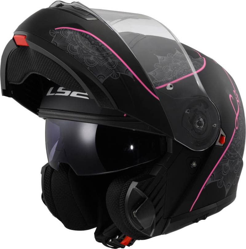 LS2, Klapphelme motorrad STROBE II LUX mat black pink, M von LS2