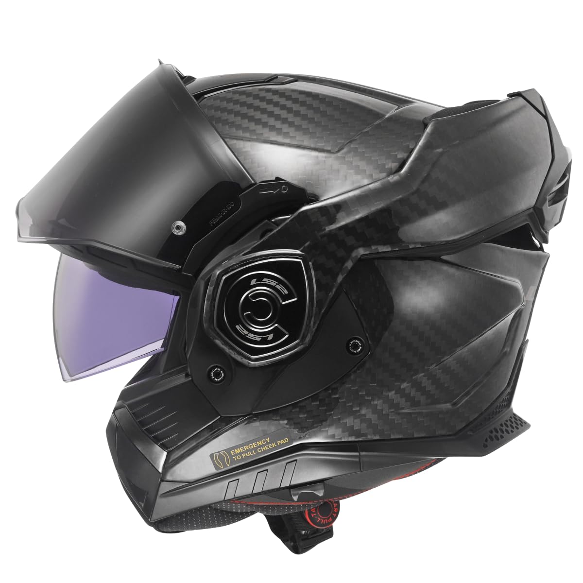 LS2, Modularer Motorradhelm ADVANT X CARBON Matt Carbon, M von LS2